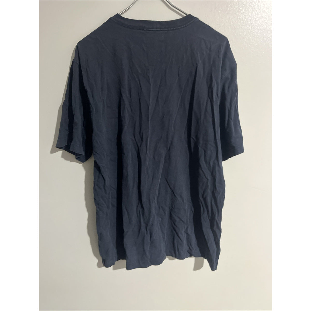 Carhartt Shirt Mens Large Navy Blue Pocket Tee Loose Fit Logo Workwear Casual