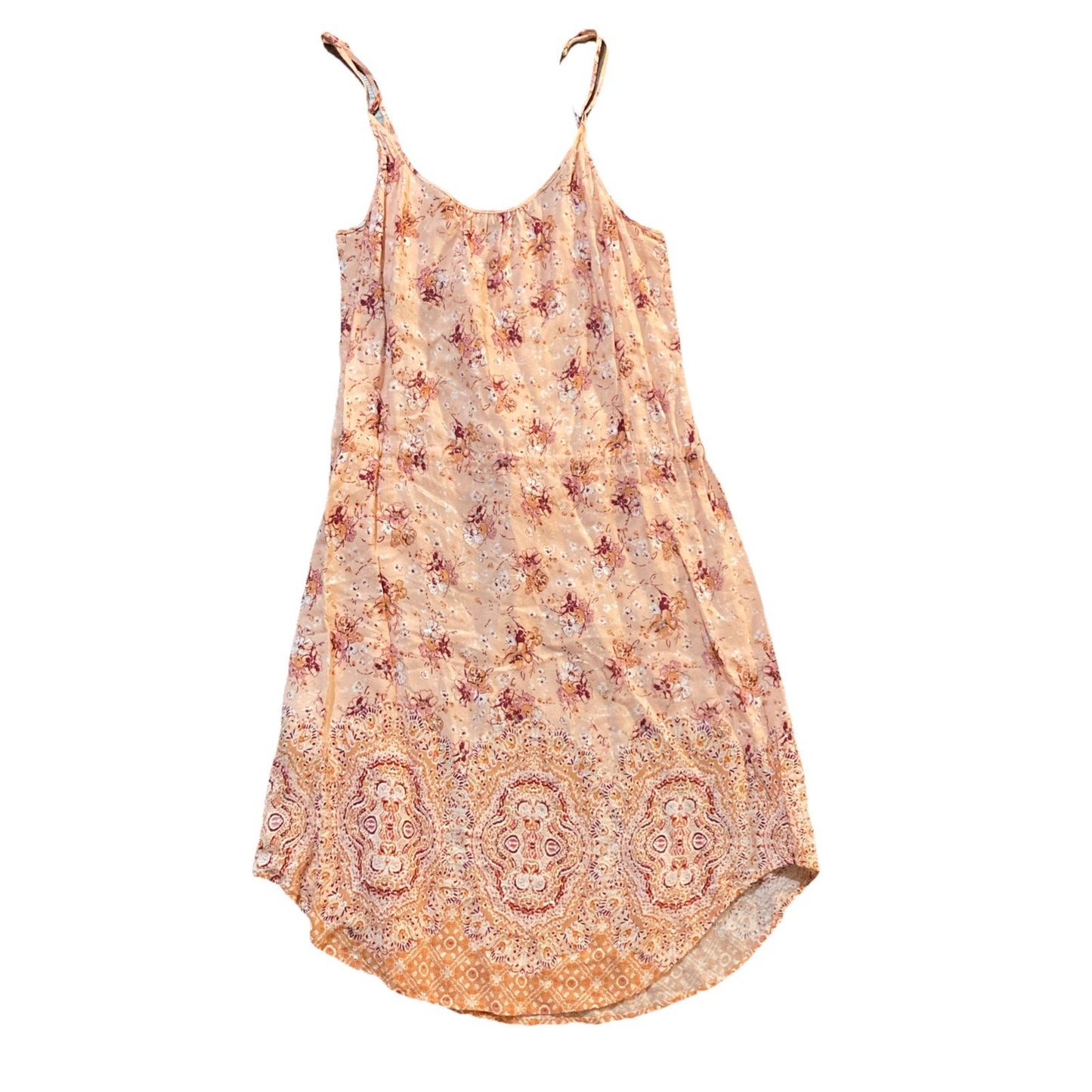 Coastal Cowgirl Boho Chic Sanctuary Cinch Dress With Front Tie Pink Large Womans
