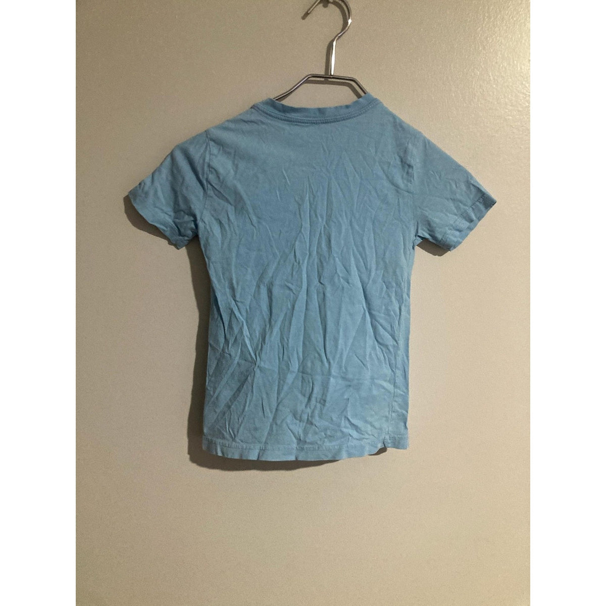 Polo Ralph Lauren Shirt Kids 6 Blue V-Neck Short Sleeve 100% Cotton Polo Logo
