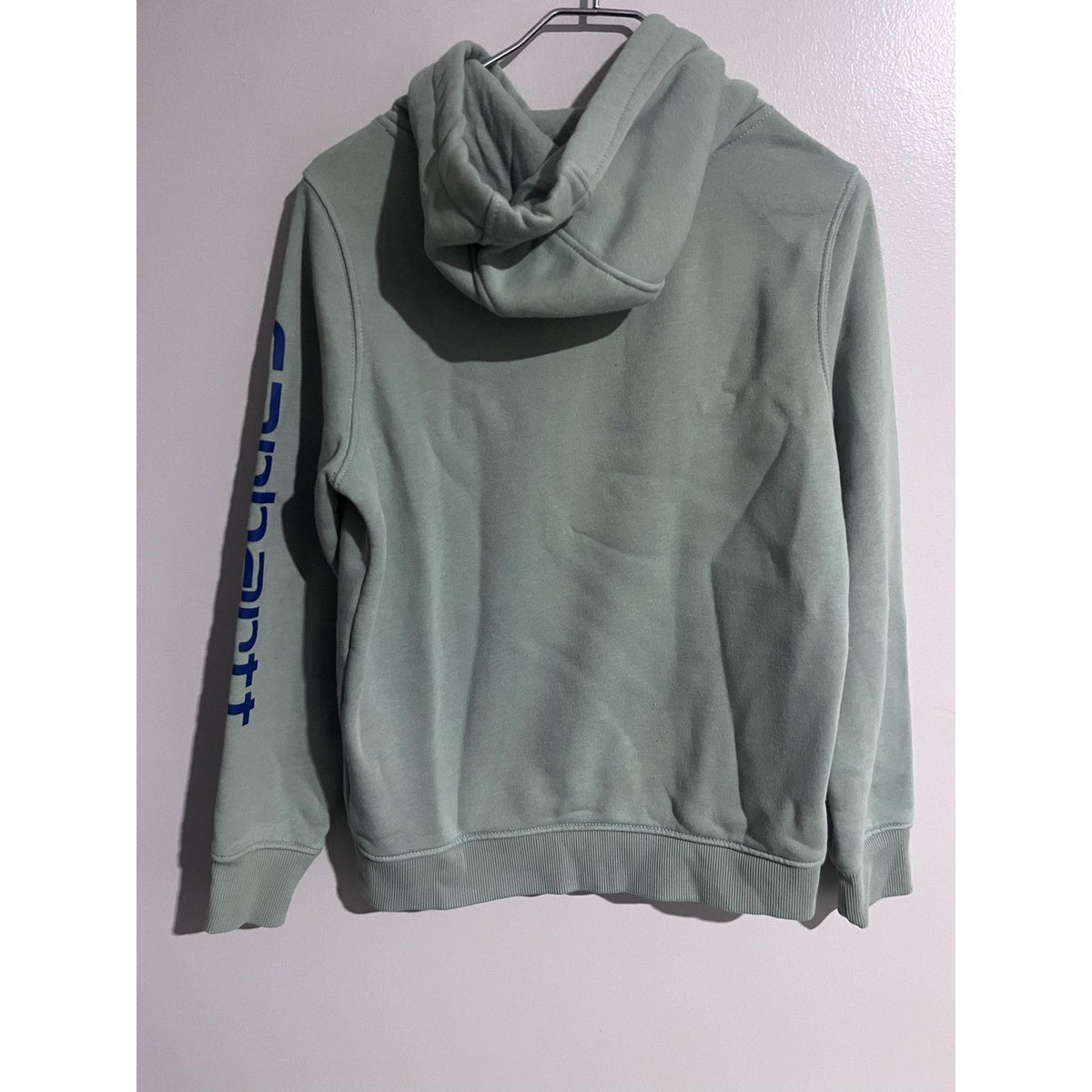 Carhartt Hoodie Unisex S Green Pullover Fleece Relaxed Fit Logo Hooded