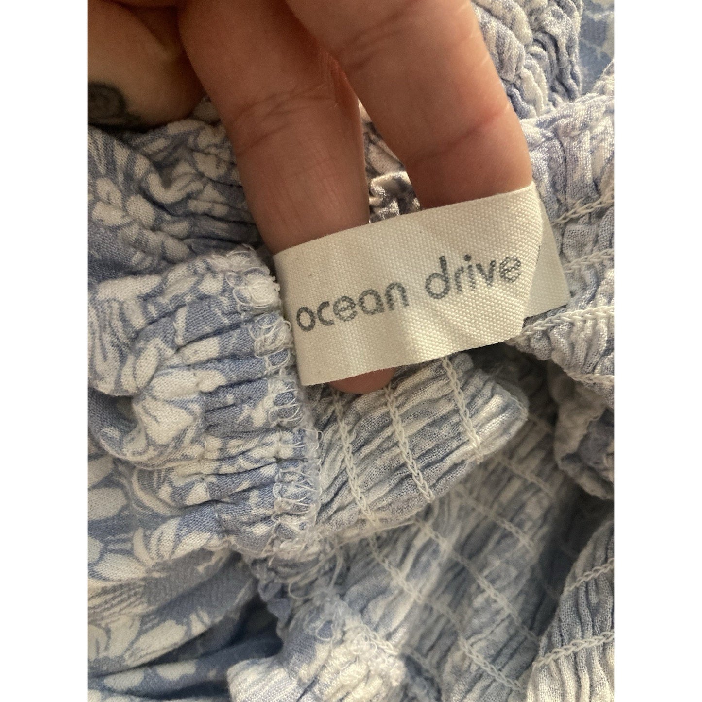 Ocean Drive Waist Cinched Halter Floral Mini Dress Women’s Size M Beach Chic