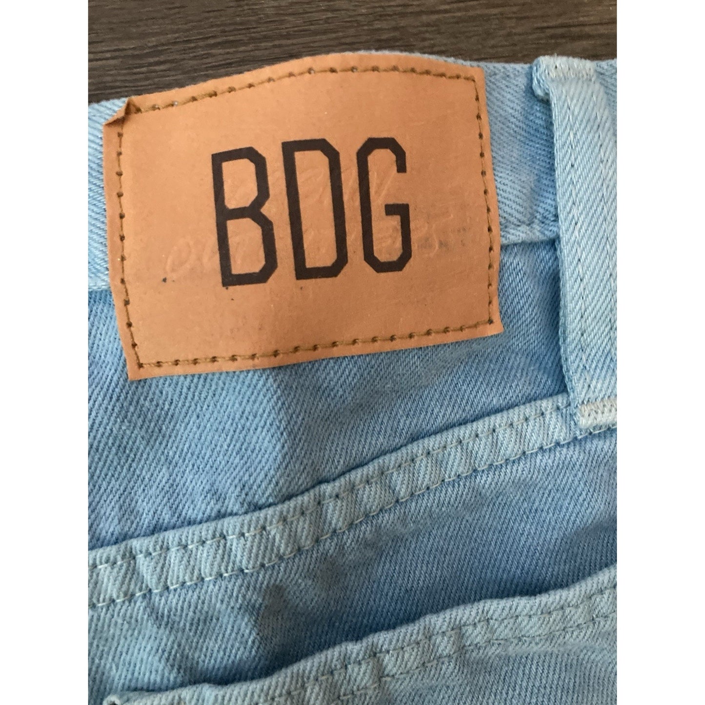 BDG Brand Light Wash Blue Cuffed Denim Short Size 25 Hammies Style Short