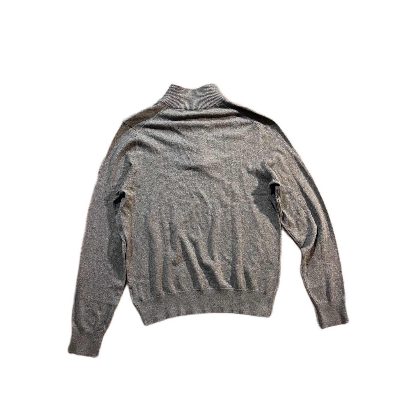Izod Sweater Men Small Gray Pullover Quarter Zip Long Sleeve Sweatshirt Y2K