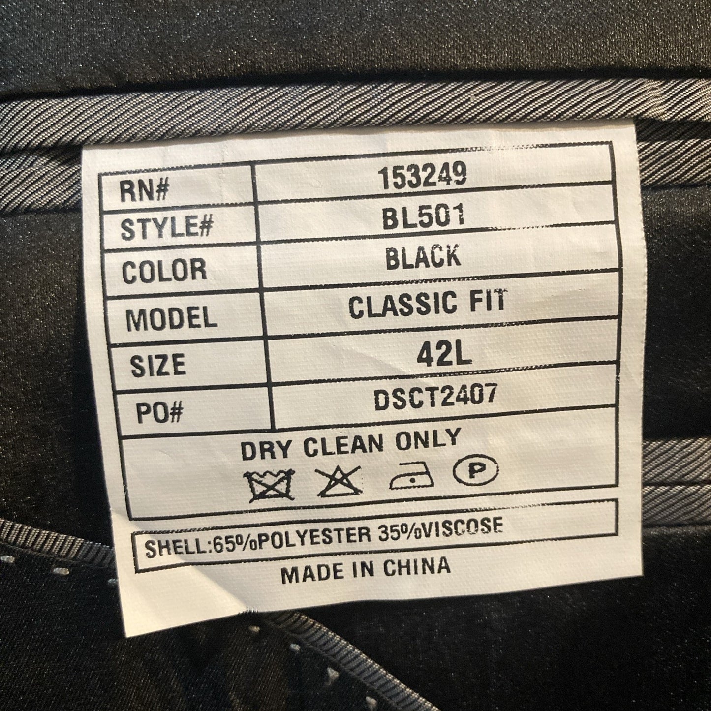 Dark Romantic BELLIO Tuxedo Jacket Mens 42L Black Satin Classic Formal Blazer