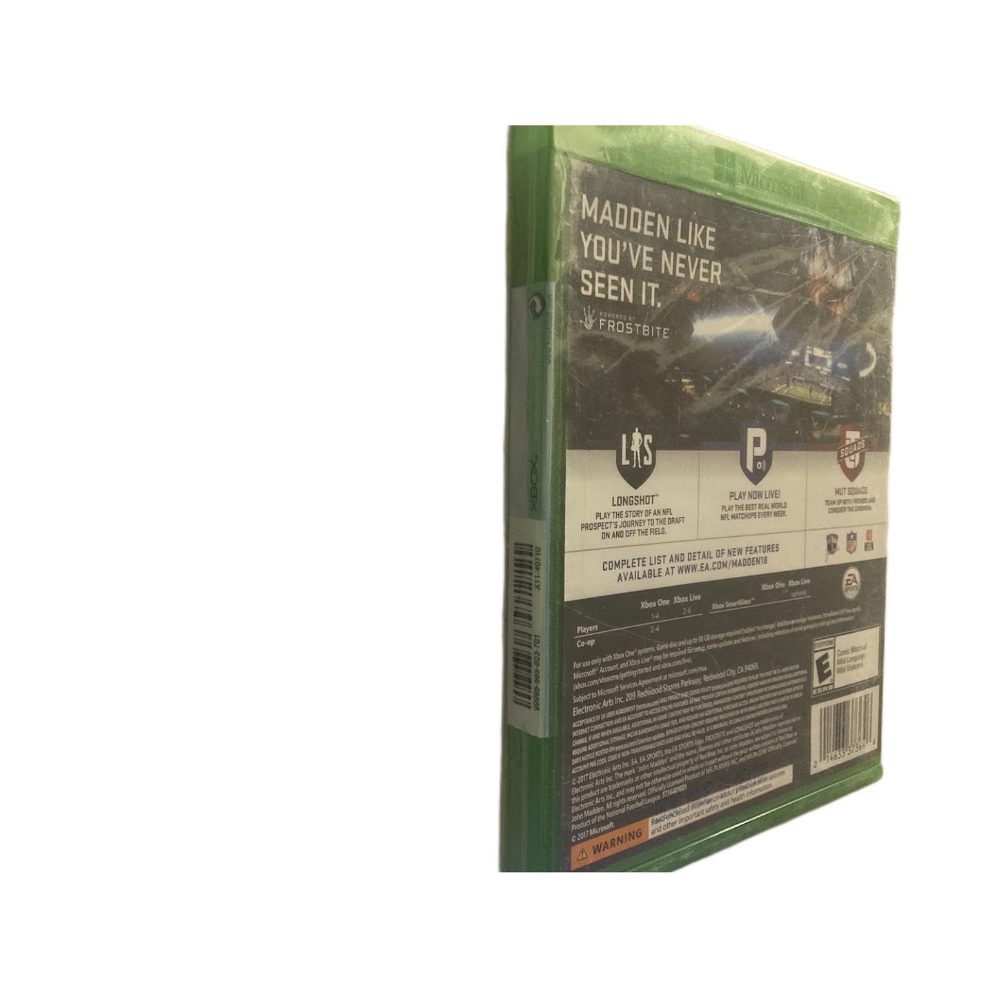 NFL Madden 18 Xbox One Sealed Exclusive Offer Included