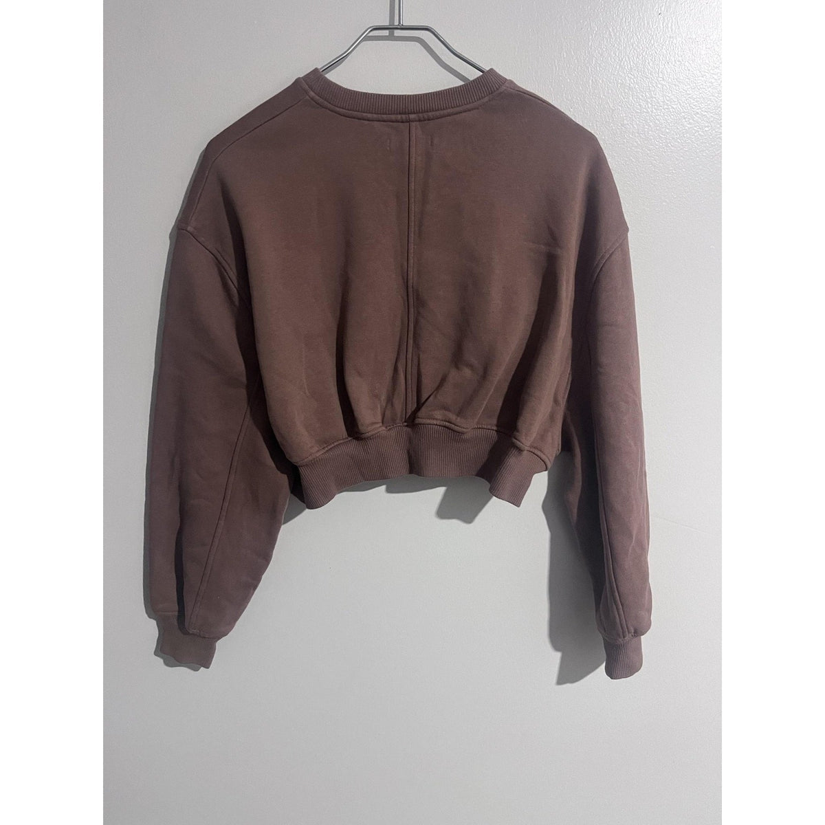 BP. Sweatshirt Teens S Brown Cropped Pullover Crew Neck Fleece Relaxed Casual