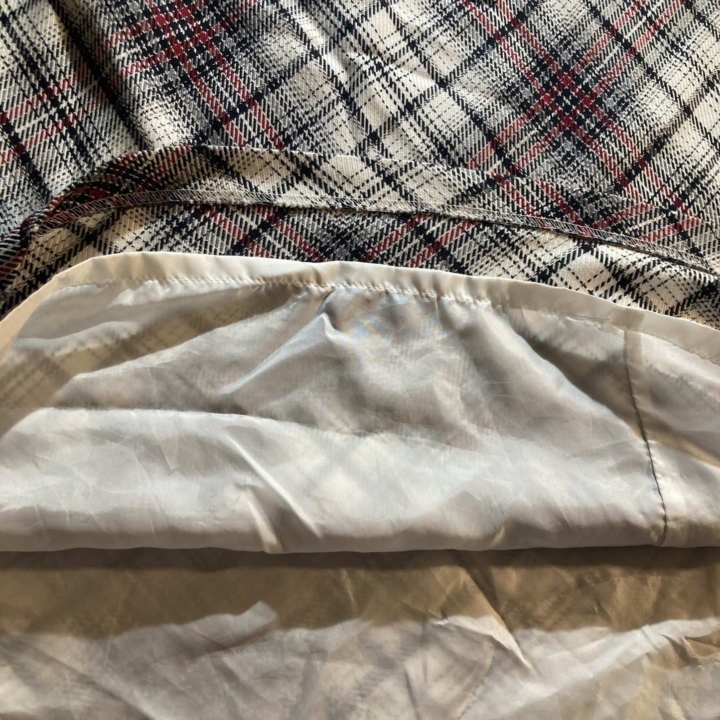 East 5th Plaid A-Line Maxi Skirt Size 16 Black, White, Red Machine Washable