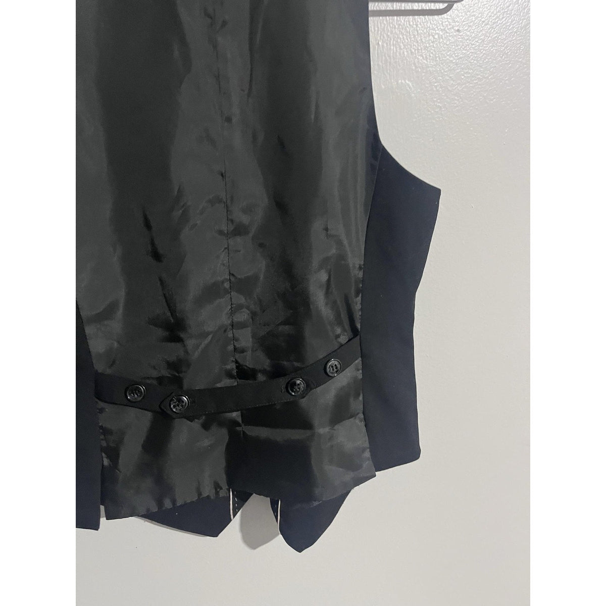 H&M Suit Vest Womens 6 Black Tailored Lined Belted Slim Business Workwear