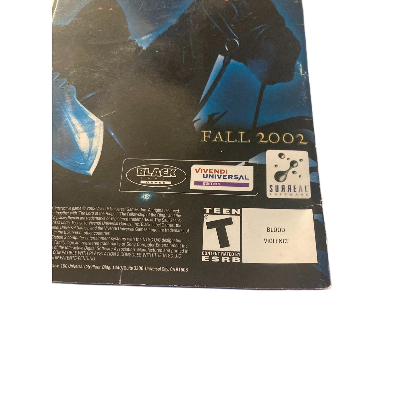 The Thing (PS2) - Authentic Manual Only W/ Reg Card SEE DESC.