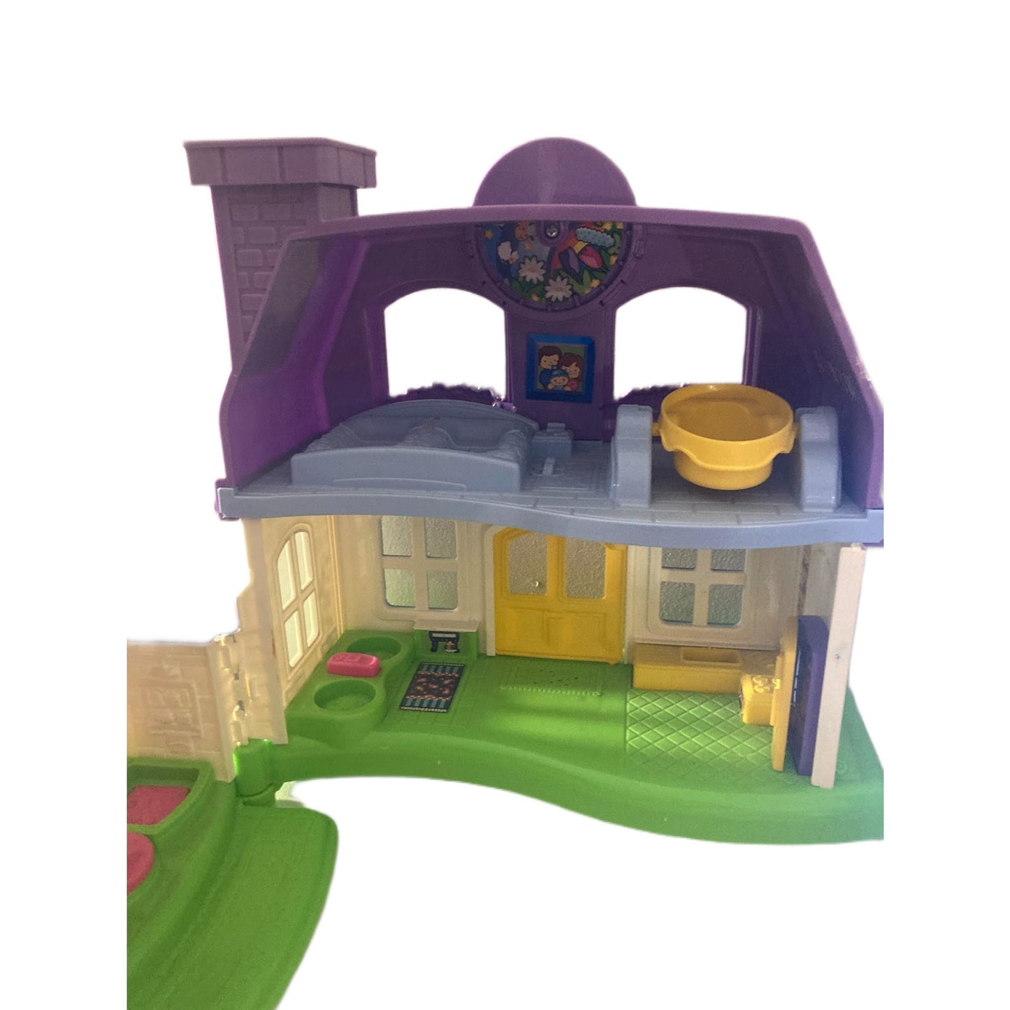 2008 Fisher Price House "Little People Happy Sounds Home" Purple-Tested WORKS
