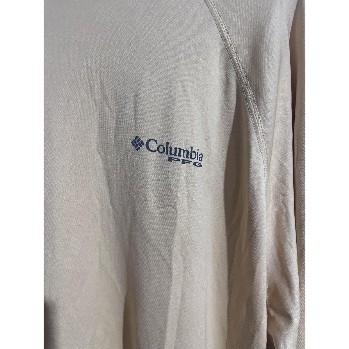 Columbia Shirt Mens L Yellow Long Sleeve PFG UV Protection Crew Neck Polyester