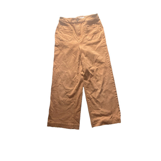 Loft Made and Loved Women's Jeans Light Brown High Waist Curvy Wide Leg 25/0