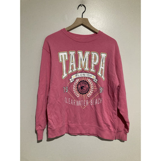 Hollister Sweatshirt Tampa Florida Womens XS Pink Pullover Clearwater Beach
