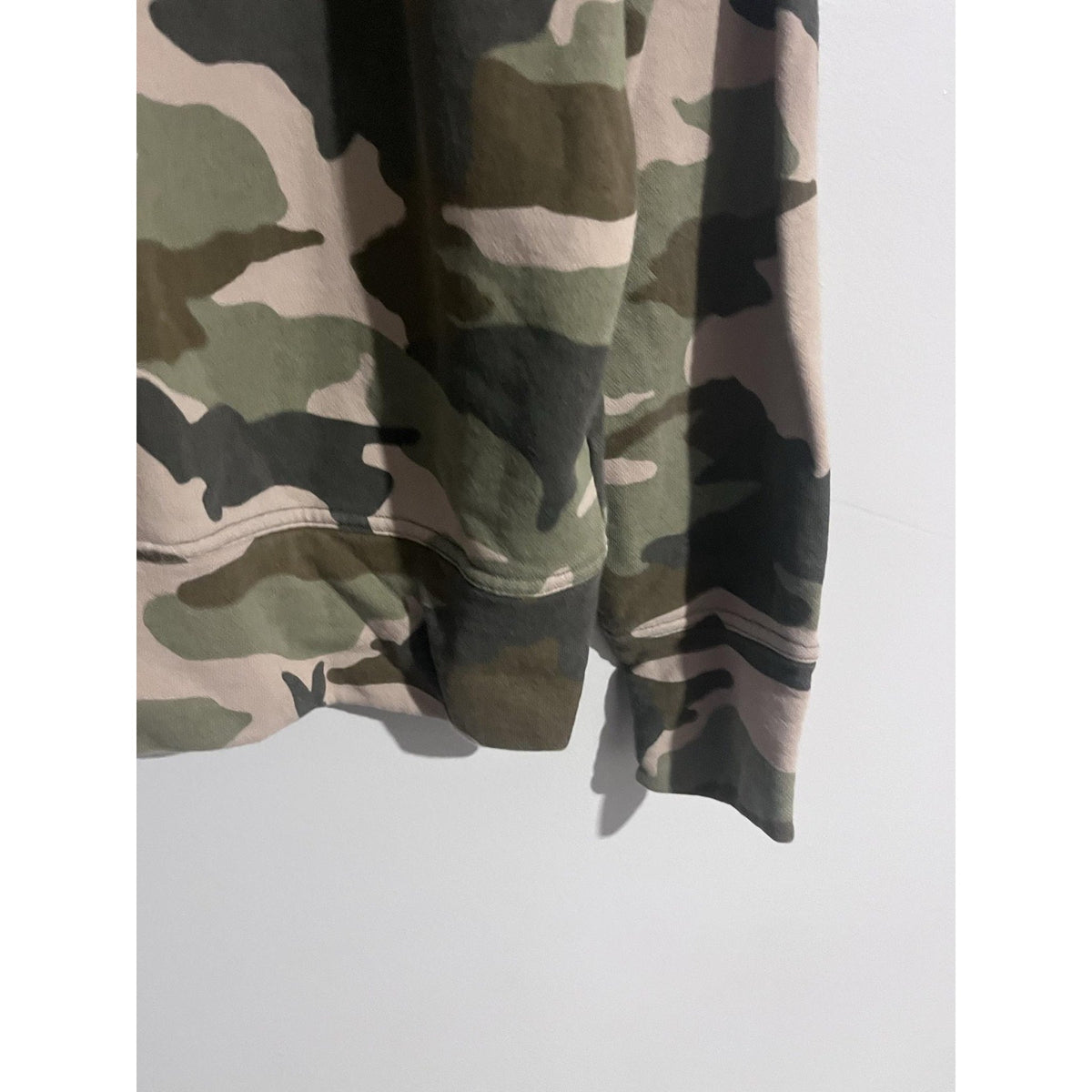 Mile(s) By Madewell Pullover Womens M Green Camouflage Terry Sweatshirt Pockets