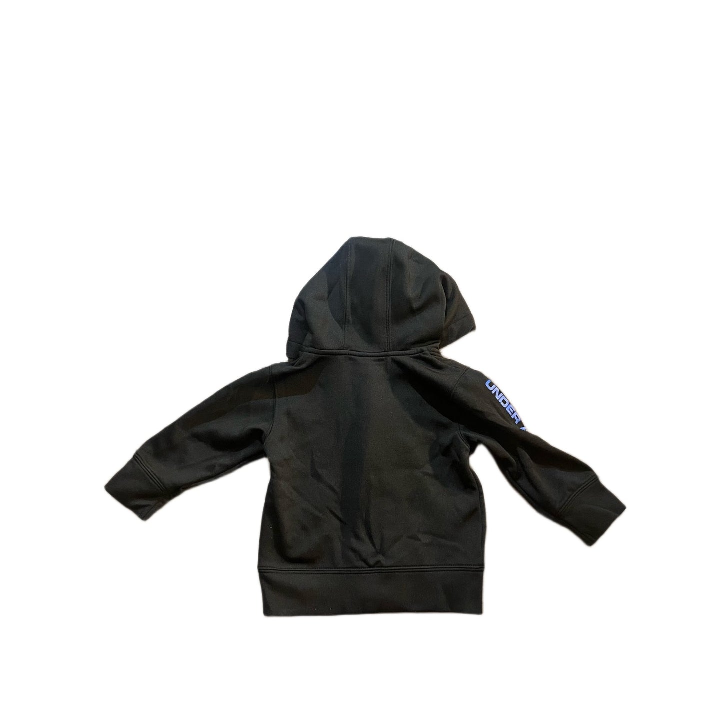 Boy's Under Armour UA Full Zip Hooded Jacket Size 18m Black and Blue Side Hit