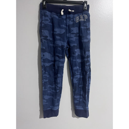 GAP Boys' Heritage Logo Pull-on Jogger Sweatpants Kids XL Blue Camo