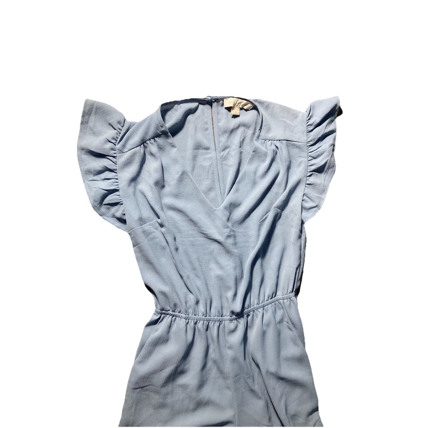 Chic Boho Monteau Los Angeles Jumpsuit Bell Bottom Flare Blue Keyhole Women’s M
