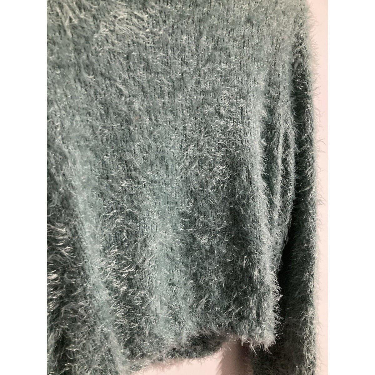Altar'd State Women's Size S Teal Green Soft Furry Long Sleeve Sweater