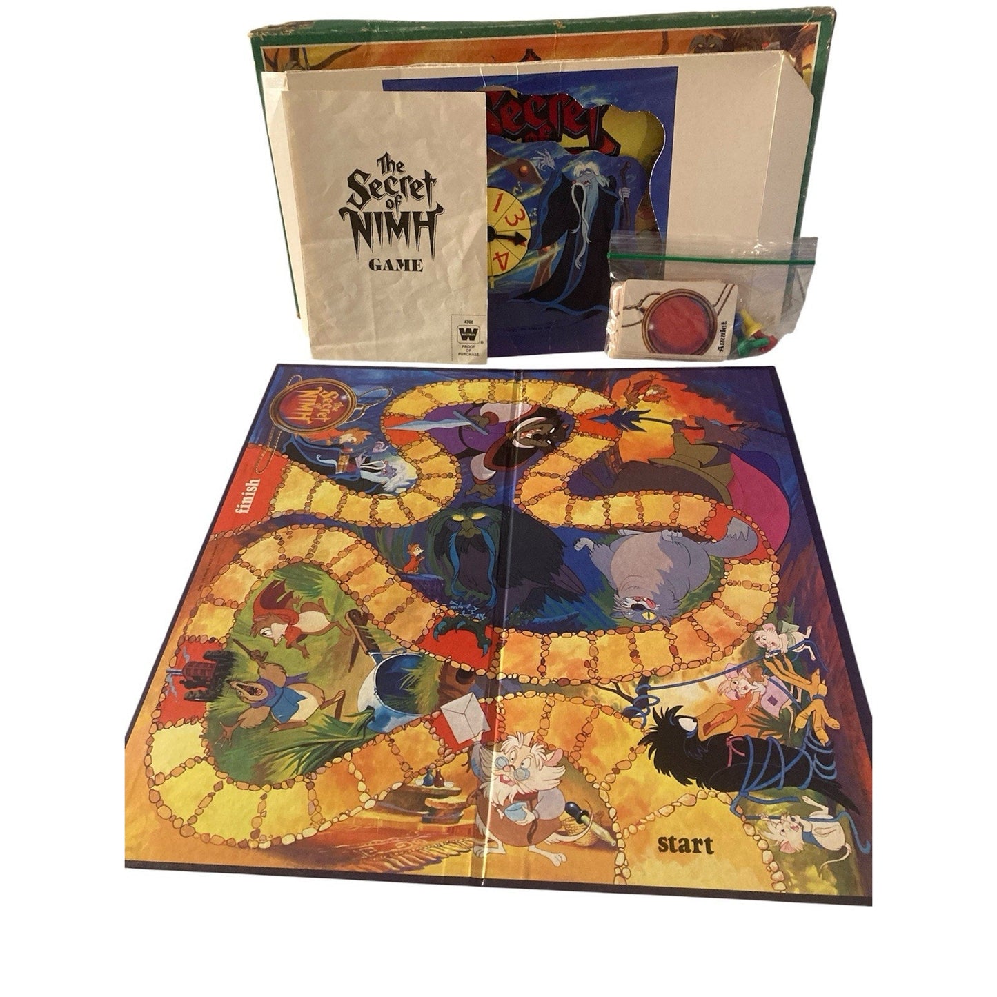 1982 The Secret of Nimh Board Game Whitman Vintage 100% Complete Mrs Brisby
