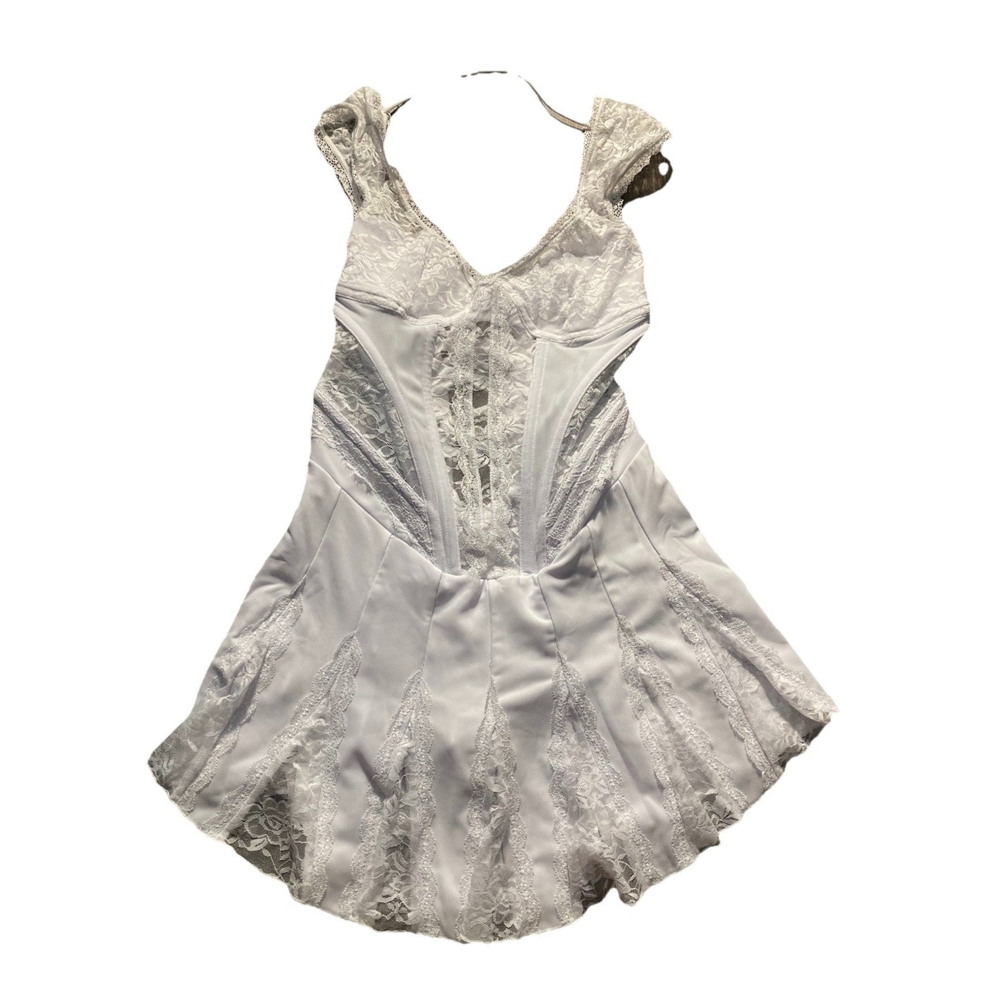 NWT Coquette Princess Outcast Boned Corset Mini Dress Hendrick Laced S White