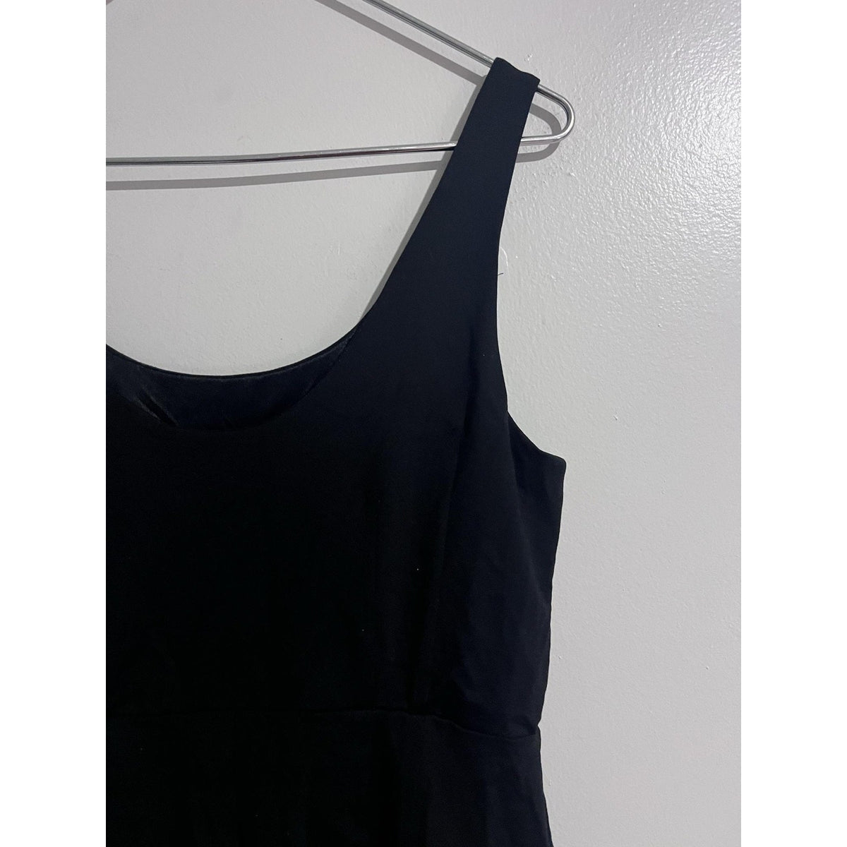 Donna Ricco New York Dress Womens L Black Sheath Midi Scoop Neck Lined Zip