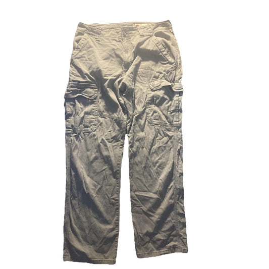 Wrangler Cargo Pants Mens 32x30 Green Relaxed Fit Canvas Workwear Casual Pockets