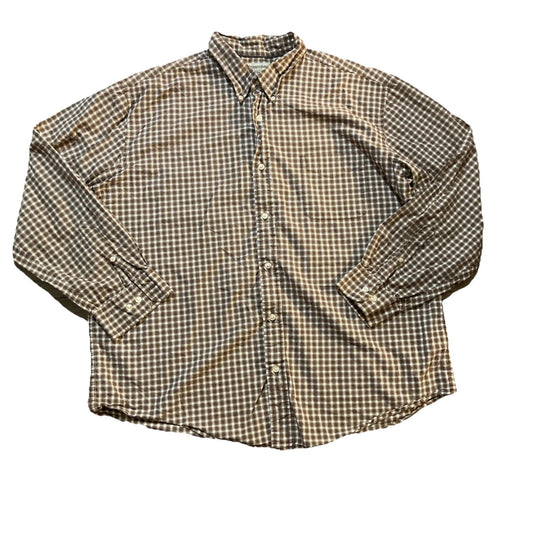 St. John's Bay Authentic Button-Up Shirt Men's Tall Size 2XL Multicolor Gingham