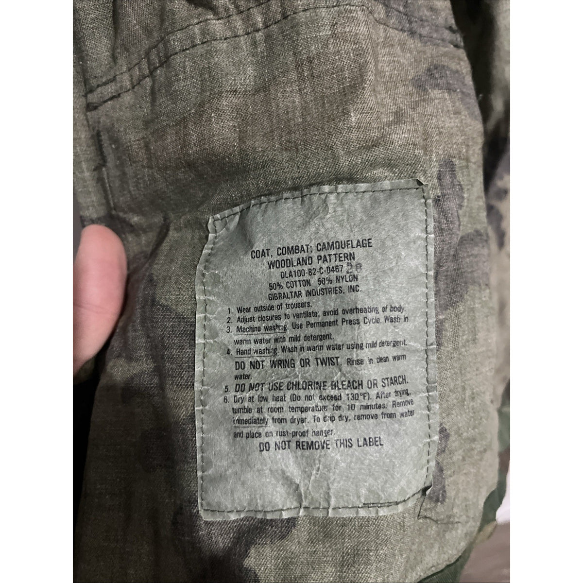 US Military Woodland BDU Combat Coat Jacket Medium Regular Ripstop Selma USA