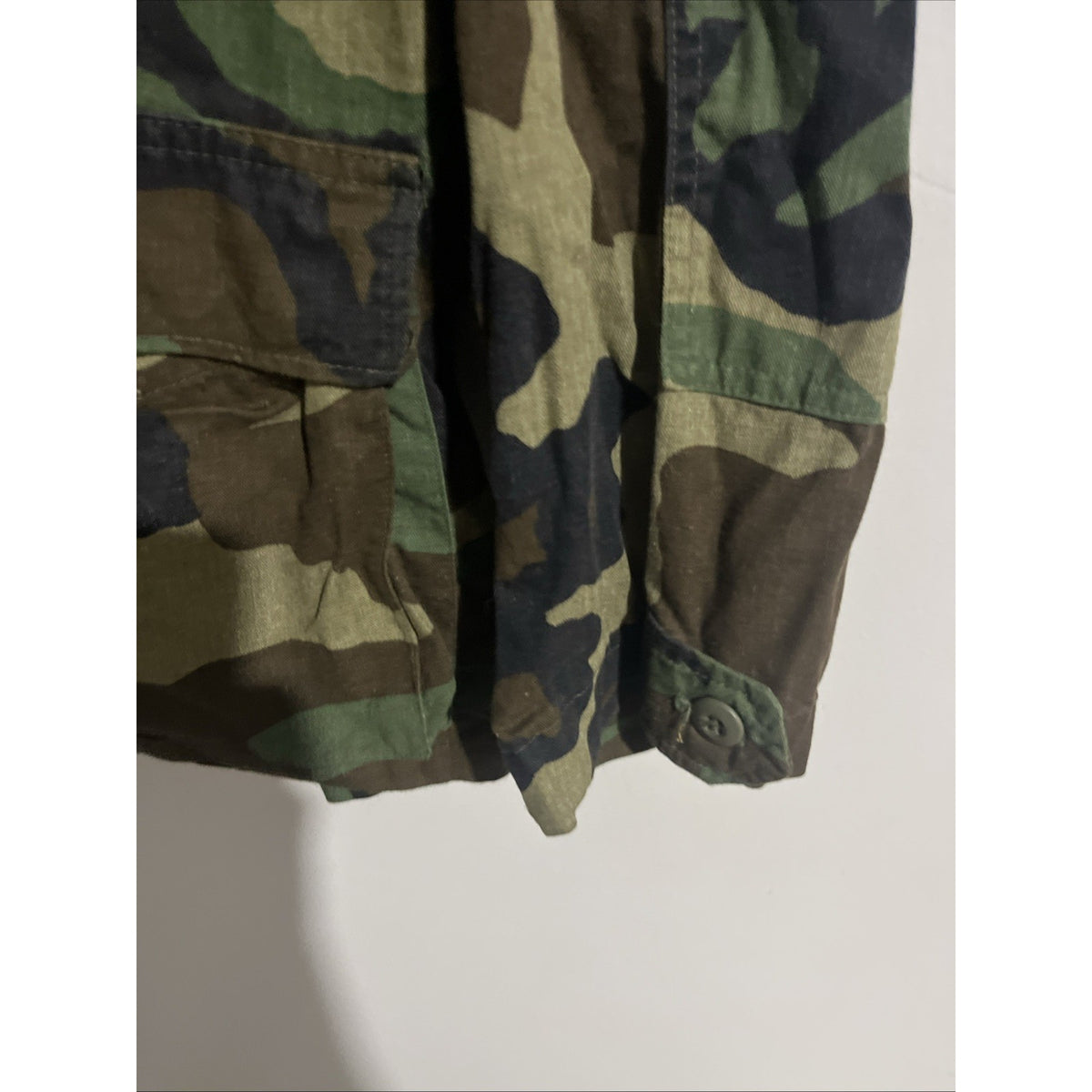 US Military Woodland BDU Combat Coat Jacket Medium Regular Ripstop Selma USA
