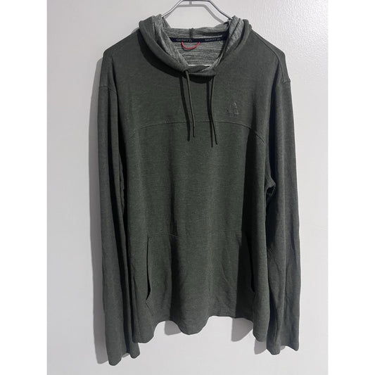 Gerry Hoodie Mens 2XL Green Pullover Hooded Pockets Lightweight Stretch Jersey