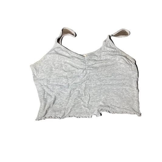 Bozzolo Womens Lettuce Cropped V Neck Tank Top Size Medium Spaghetti Straps Y2K
