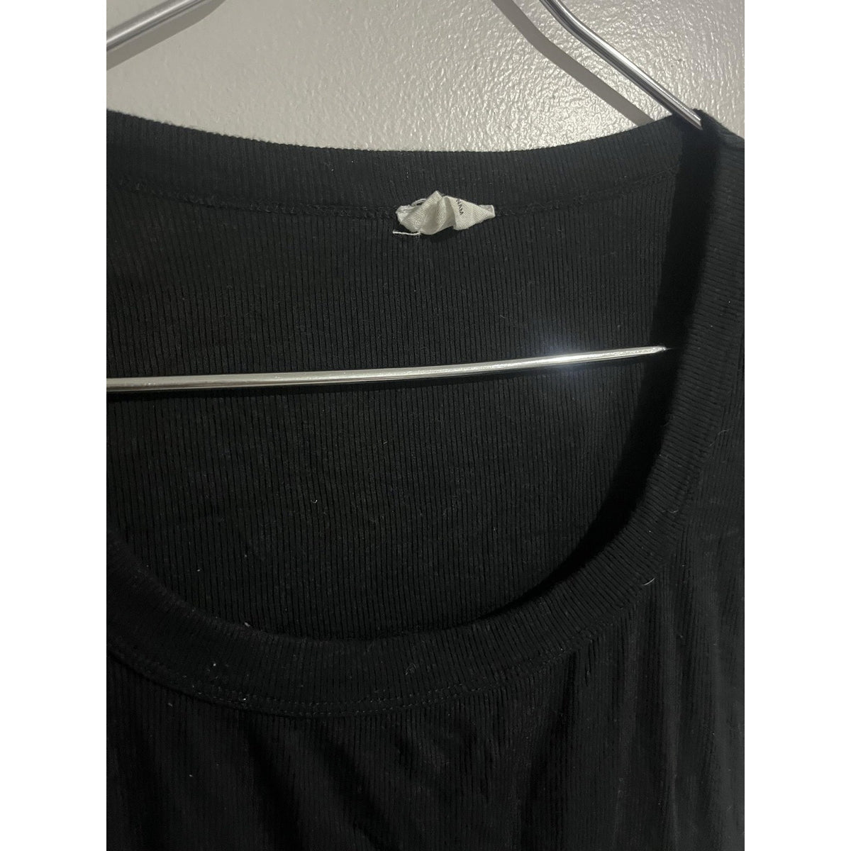 Cotton On T-Shirt Womens S Black Scoop Neck Short Sleeve Slim Ribbed Knit Basic
