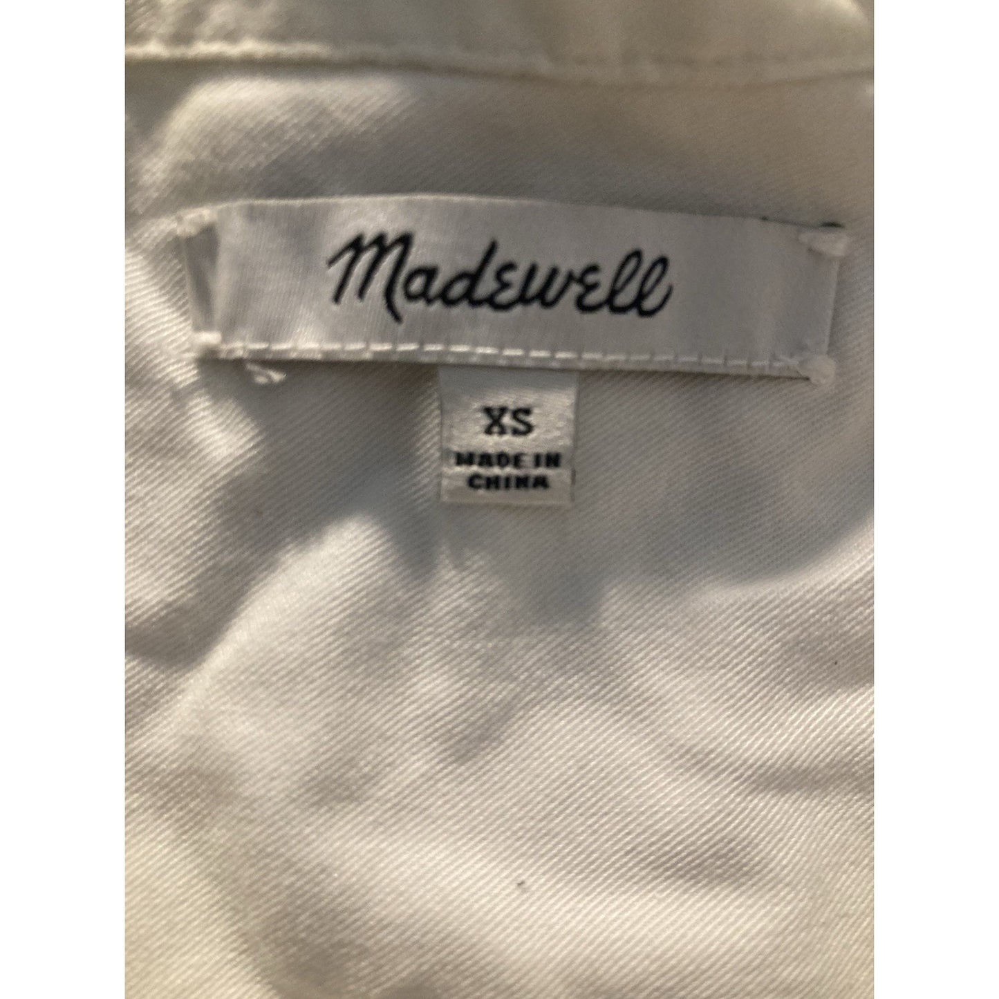 Madewell Women’s XS Collared White Courier Button Back Shirt