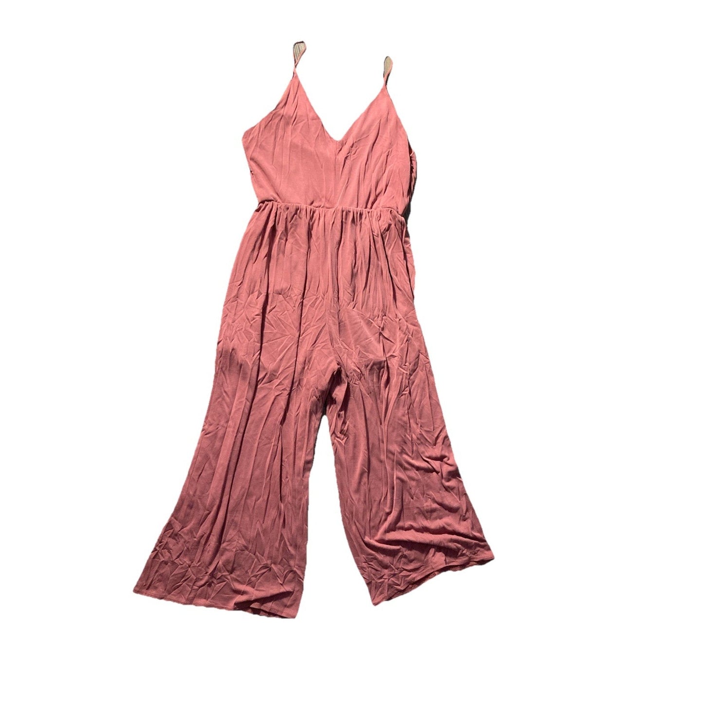 Boho Beach Chic Sienna Sky Jumpsuit Women’s Medium Dusty Rose Wide Leg Crop