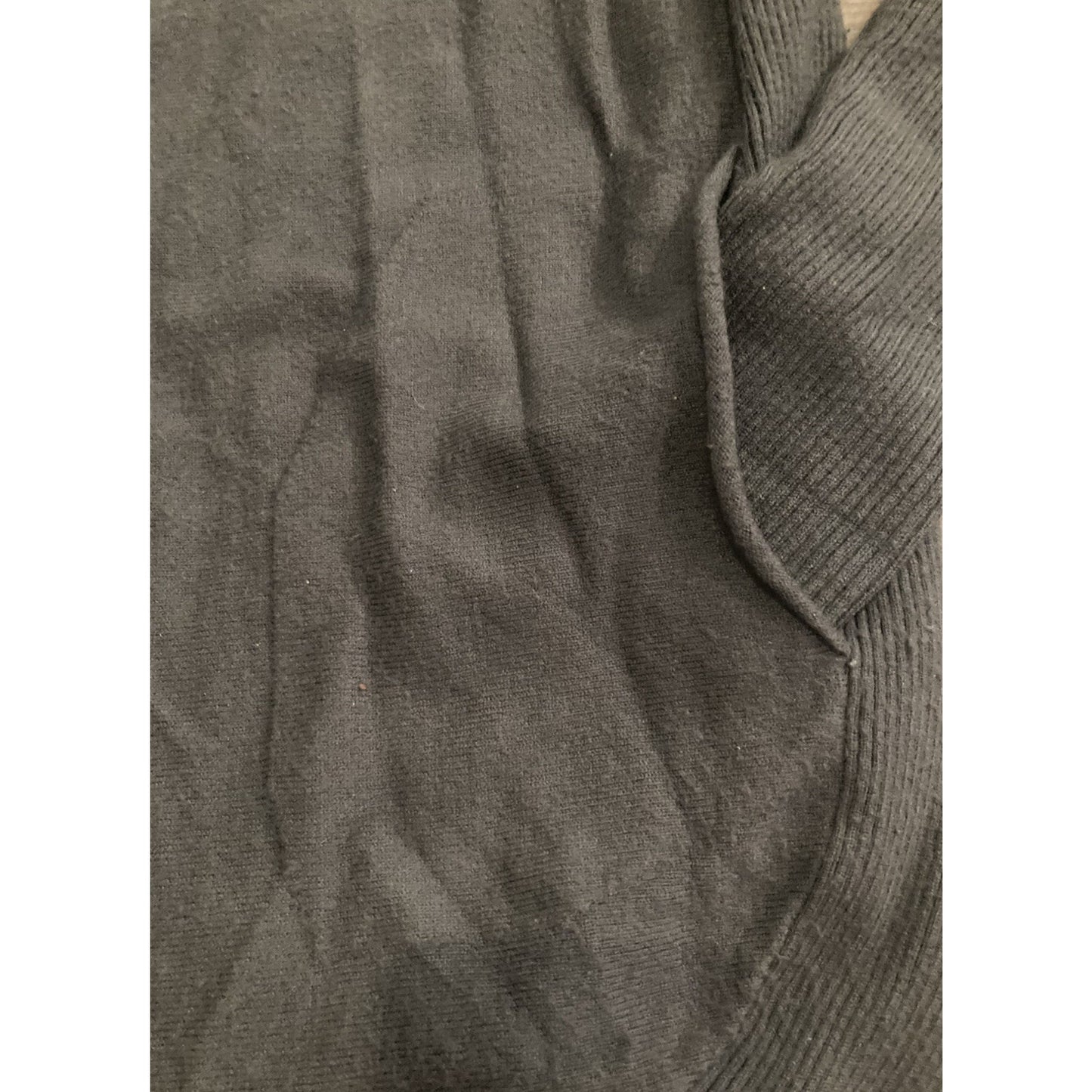 Charlie B Womens Charcoal Gray Long Sleeve Pullover Sweater Size L Grommet Lace