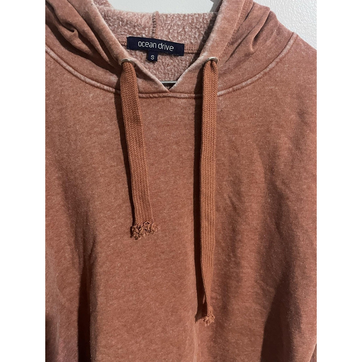 Ocean Drive Pullover Womens S Brown Hoodie Hooded Lined Lightweight Fleece