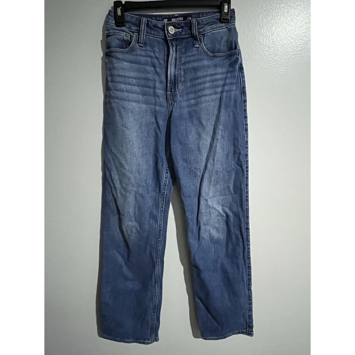 Hollister Jeans Womens 24 Blue Mom Ultra High-Rise Dad Relaxed 28 Inseam