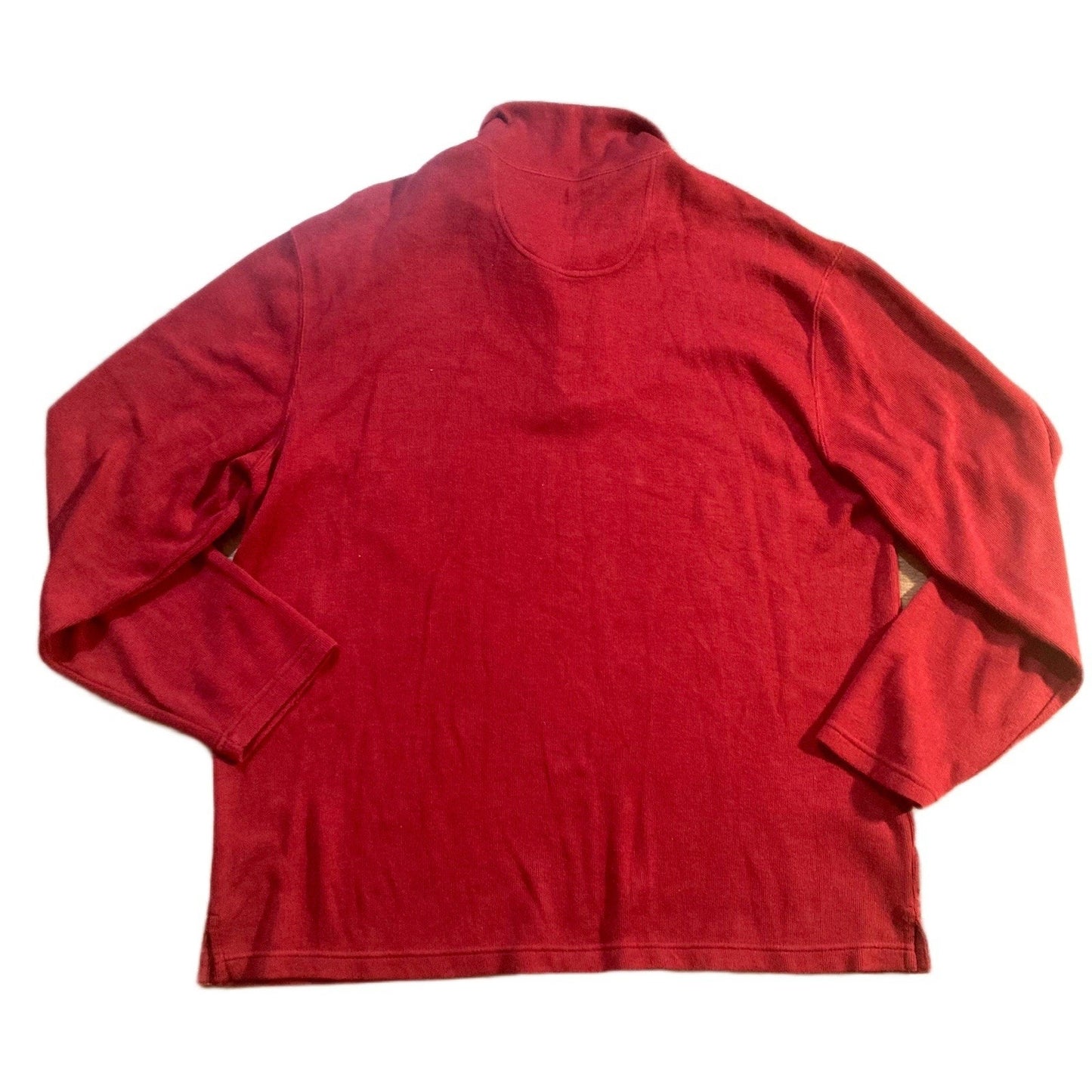 Joseph Abboud Mens XL Red Quarter-Zip Pullover Sweater Cotton Blend