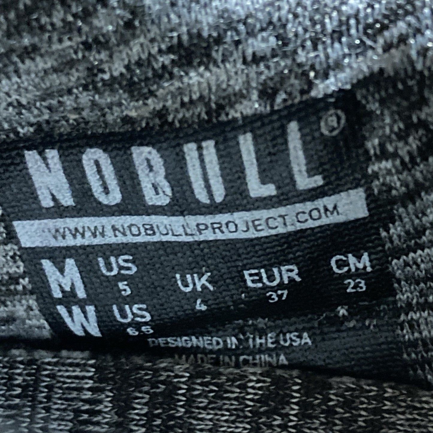 Nobull Gum Trainer Yellow Sole Unisex Gray Sneaker Mens 5 Womens 6.5 Shoe