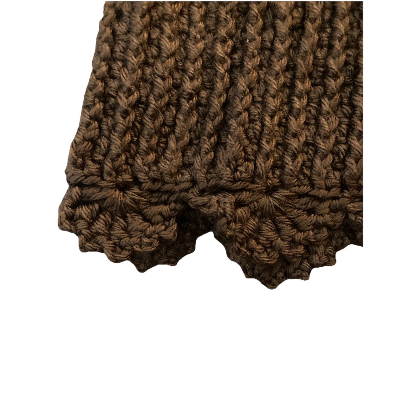 Cozy Coastal Bohemian Preppy Brown Crochet Knit Shorts 22” Waist Stretch Soft