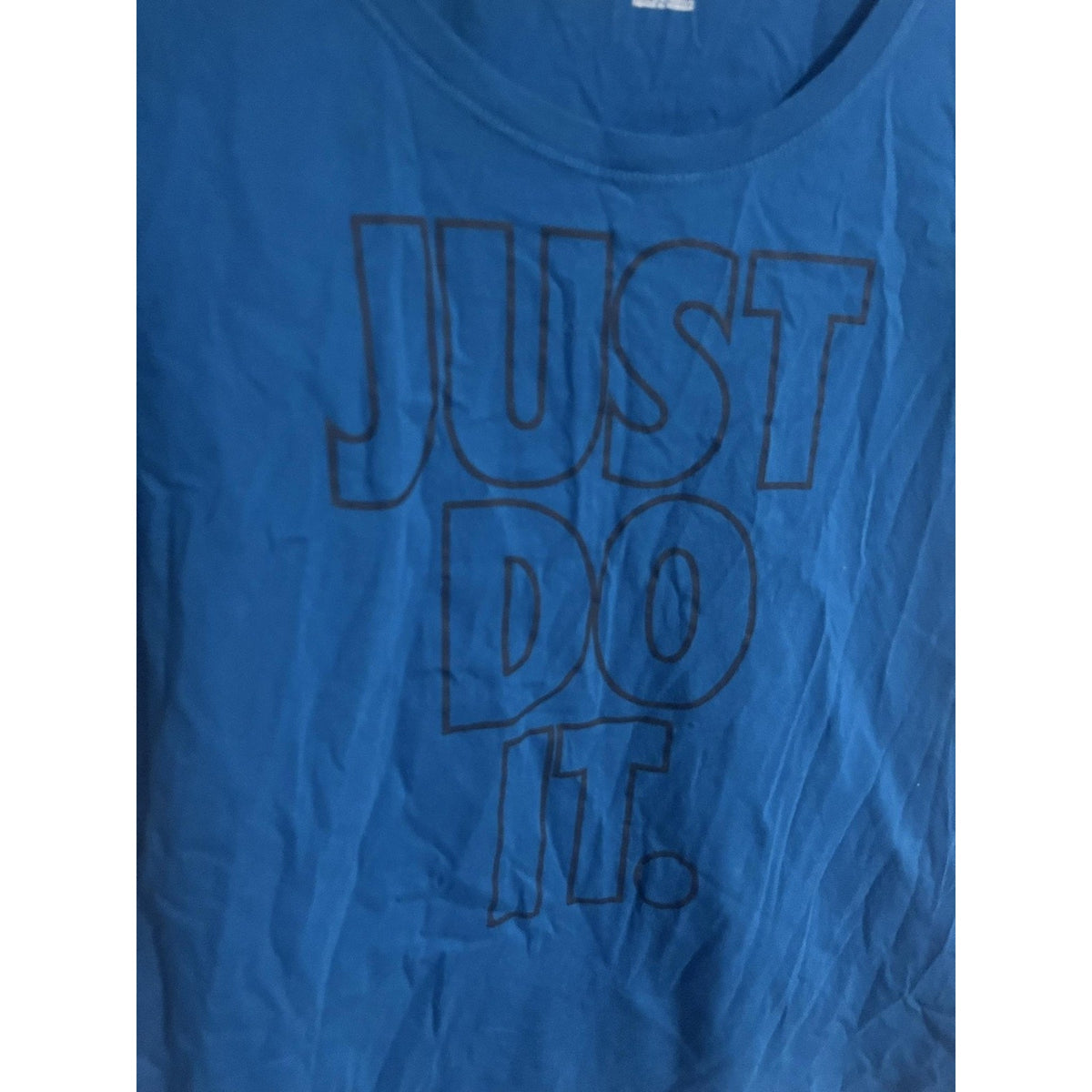 Nike Shirt Womens L Blue Scoop Neck Tagless Athletic Jersey The Nike Tee