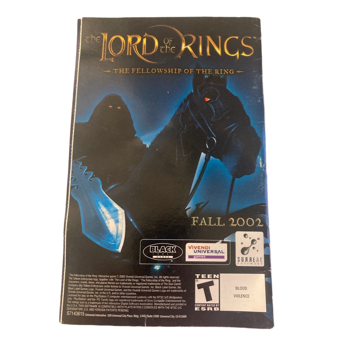 The Thing (PS2) - Authentic Manual Only W/ Reg Card SEE DESC.