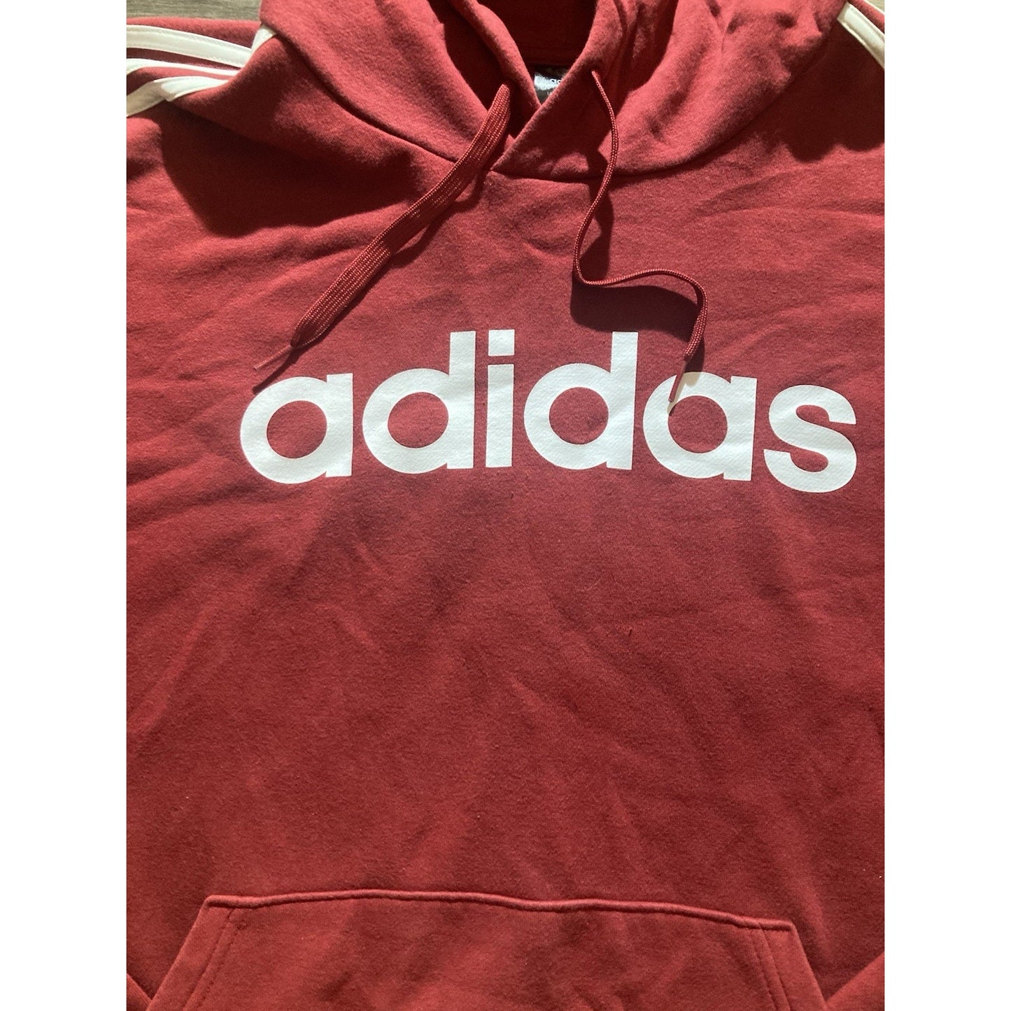 Adidas Athleisure Hoodie Dark Red Men’s Size XXL