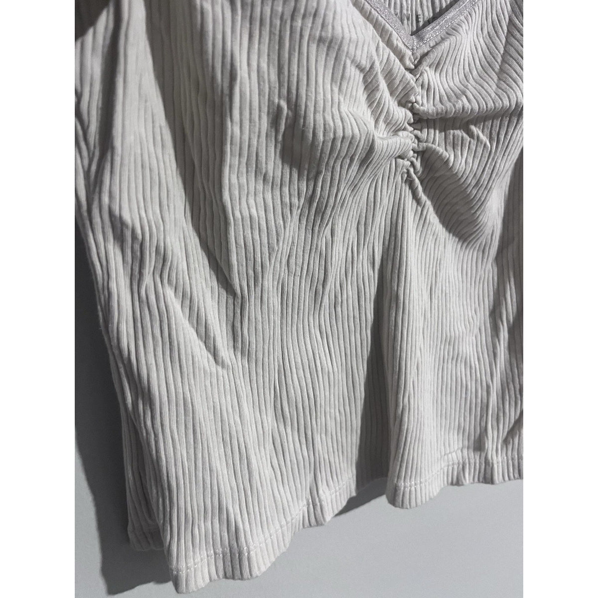 American Eagle Camisole Womens M White Ribbed Knit Adjustable Strappy Tank