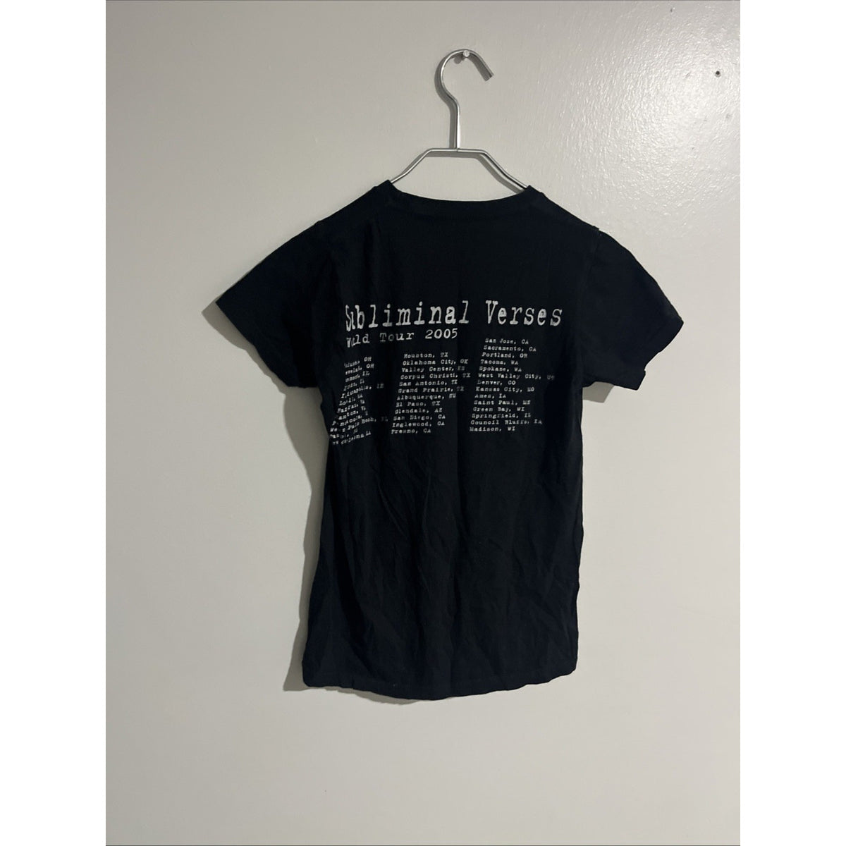 Slipknot Subliminal Verses World Tour 2005 Black Rock Metal Band T-Shirt Size XS