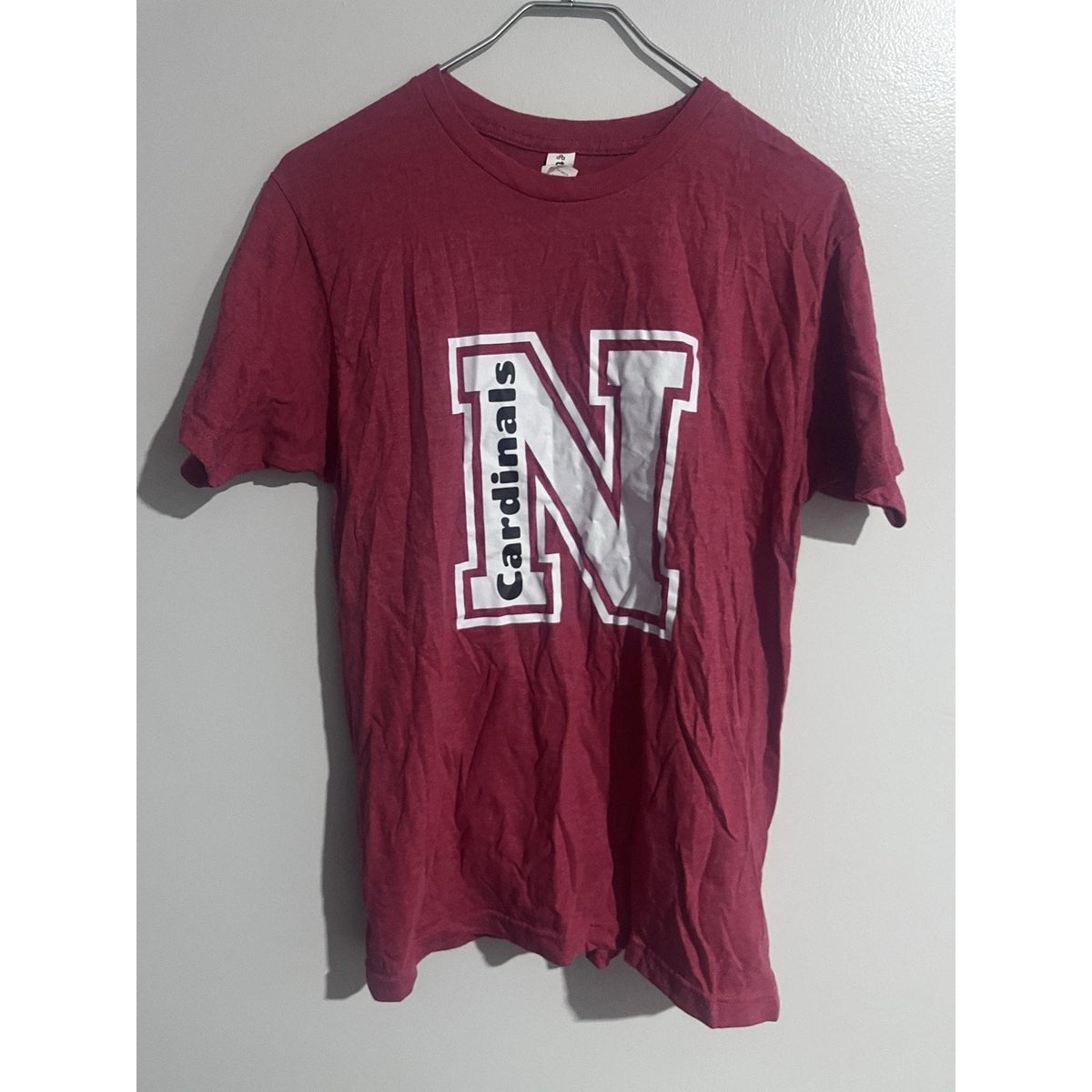 Cardinals Shirt Mens M Red Short Sleeve Team Graphic 50% Cotton 50% Poly