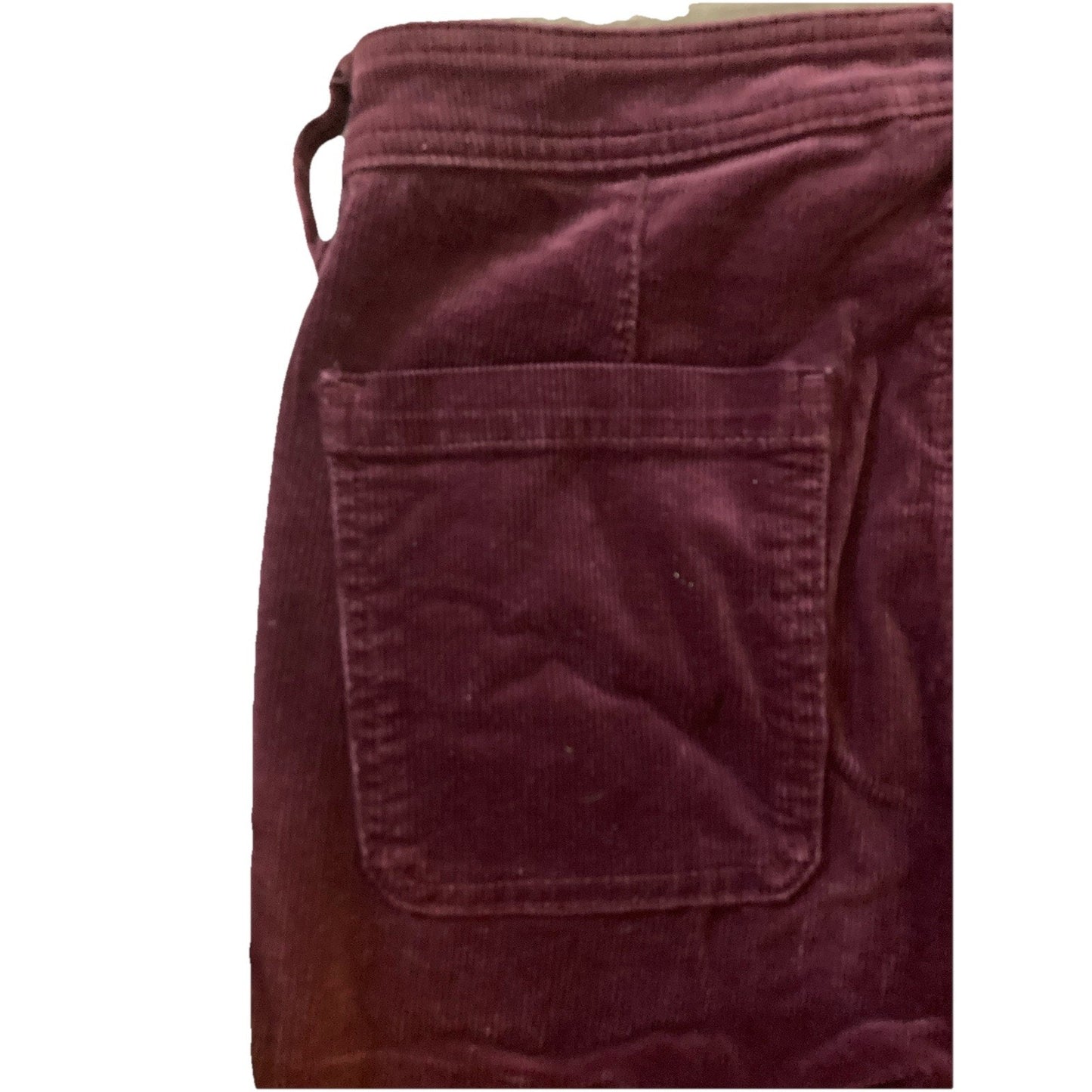 American Eagle Womens Y2K Burgundy Corduroy Jegging Pants Super Stretch Size 6