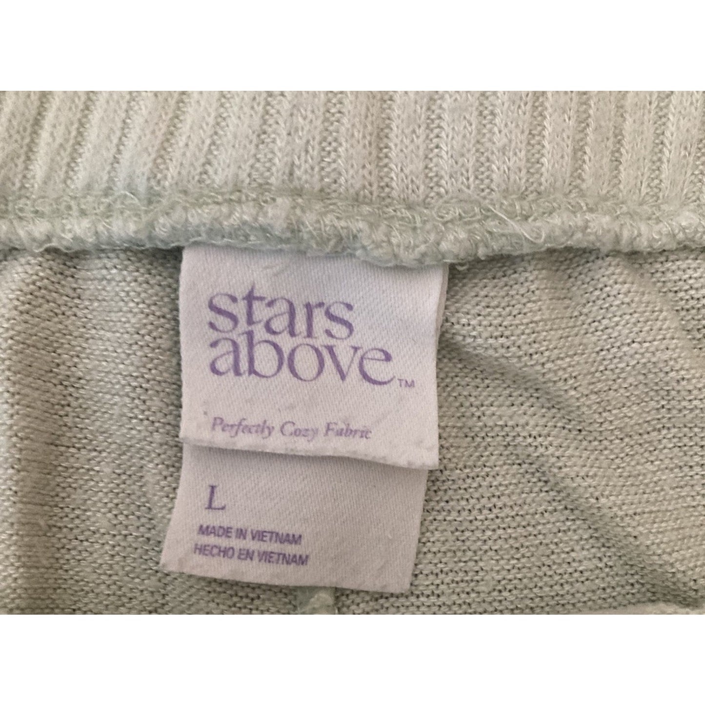 Stars Above Lounge Shorts Women Large Green Stripe Pajama Sleep Soft