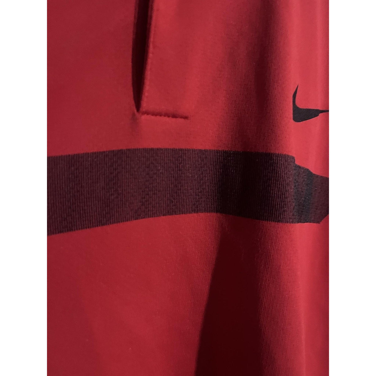 Nike Polo Shirt Mens XL Red Dri-FIT Colorblock Golf Collared Short Sleeve