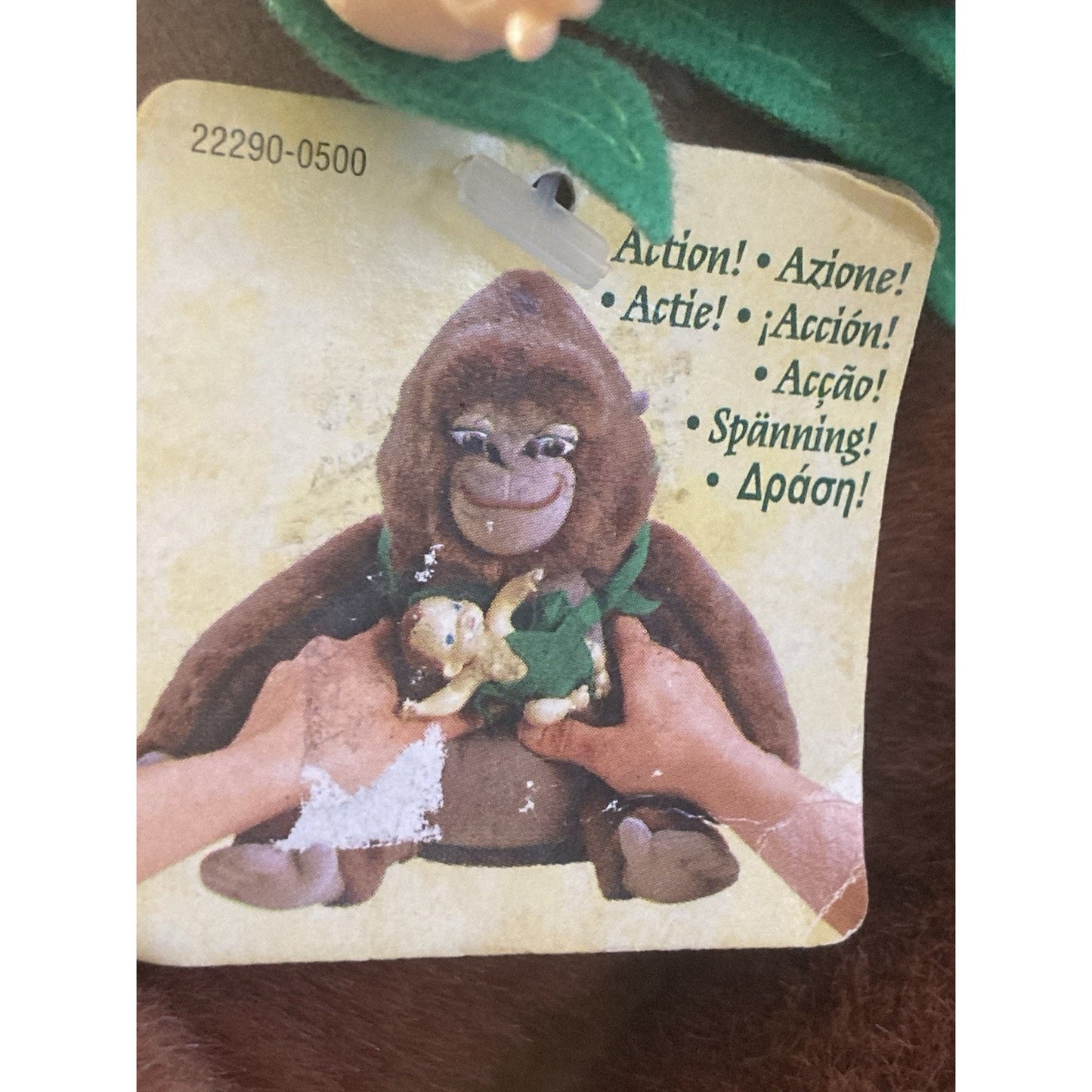 Baby Tarzan Kala Gorilla Heartbeat Plush Disney Mattel 1998 w/TAG Doesn’t Work